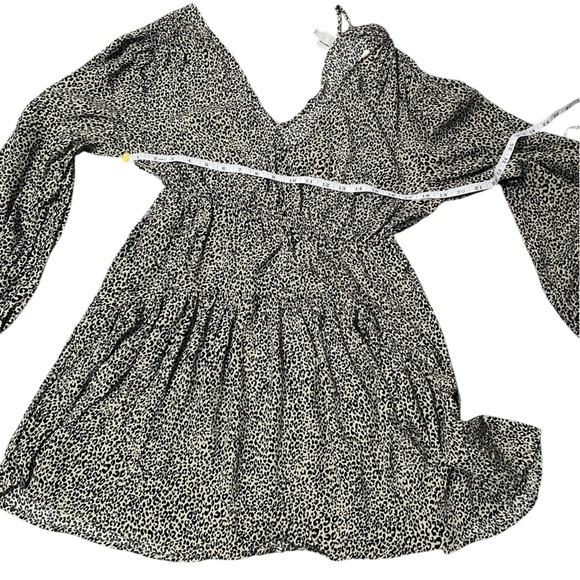 A New Day Long Sleeve Dropped Waist Balloon Mini A-Line Dress Size Small - Picture 4 of 9